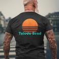 Toledo Bend Louisiana Retro Sunset Men's T-shirt Back Print Gifts for Old Men
