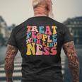 Treat People With Kindness Trendy Preppy Mens Back Print T-shirt Gifts for Old Men