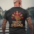 Trot Squad Turkey Trot Family Thanksgiving Running Marathon Men's T-shirt Back Print Gifts for Old Men