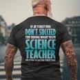 Try Doing What Your Science Teacher Told Y Mens Back Print T-shirt Gifts for Old Men