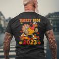 Turkey Trot 2023 Thanksgiving Turkey Running Runner Autumn Men's T-shirt Back Print Gifts for Old Men
