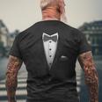 Tuxedo With Bowtie For Wedding And Special Occasions Men's T-shirt Back Print Gifts for Old Men