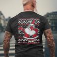 Ugly Christmas Sweater Dabbing Santa Men's T-shirt Back Print Gifts for Old Men