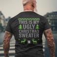 This Is My Ugly Christmas Sweater Style Men's T-shirt Back Print Gifts for Old Men