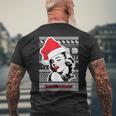 Ugly Christmas Sweater Style Merry Kissmas Men's T-shirt Back Print Gifts for Old Men