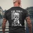 Ultra Maga Funny Great Maga King Pro Trump King Funny Gifts Mens Back Print T-shirt Gifts for Old Men