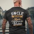 Uncle Blood Runs Through My Veins Best Family Men's T-shirt Back Print Gifts for Old Men
