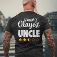 Uncle Funny Worlds Okayest Uncle Mens Back Print T-shirt Gifts for Old Men