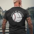 Uncle Of Baseball Volleyball Player Niece Nephew Team Sports Mens Back Print T-shirt Gifts for Old Men