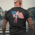 Uncle Sam Griddy 4Th Of July Independence Day Men's Back Print T-shirt Gifts for Old Men