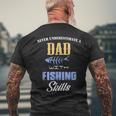 Never Underestimate A Dad Fishing Father's Day Men's T-shirt Back Print Gifts for Old Men