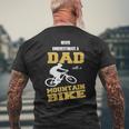 Never Underestimate A Dad With A Mountain BikeMen's T-shirt Back Print Gifts for Old Men