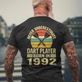 Never Underestimate Dart Player Born In 1992 Dart Darts Men's T-shirt Back Print Gifts for Old Men