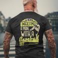 Never Underestimate A Man With A Baseball Bat Hitter Men's T-shirt Back Print Gifts for Old Men