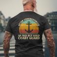 Never Underestimate An Old Coast Guard Uscg Men's T-shirt Back Print Gifts for Old Men