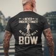 Never Underestimate An Old Man With A Bow Archery Men's T-shirt Back Print Gifts for Old Men