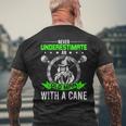 Never Underestimate An Old Man With A Cane Wizard Men's T-shirt Back Print Gifts for Old Men
