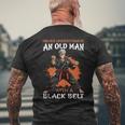 Never Underestimate Old Man Judo Fighter Judoka Martial Arts Men's T-shirt Back Print Gifts for Old Men