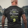 Never Underestimate An Old Man Who's A Vietnam Veteran Men's T-shirt Back Print Gifts for Old Men