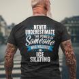 Never Underestimate The Power Of Ice Skating Major Men's T-shirt Back Print Gifts for Old Men