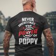 Never Underestimate The Power Of PoppyMen's T-shirt Back Print Gifts for Old Men
