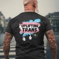 Uplifting Trance With Trans Flag Men's T-shirt Back Print Gifts for Old Men