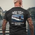 Uss Jacksonville Ssn699 Navy Ships Men's Back Print T-shirt Gifts for Old Men