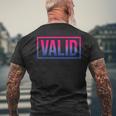 Valid Bisexual Pride Proud Flag Colors Lgbt - Bi Gift Idea Mens Back Print T-shirt Gifts for Old Men