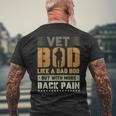 Vet Bod Like Dad Bod But With More Back Pain Veterans Day Mens Back Print T-shirt Gifts for Old Men