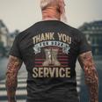Veteran Vets Thank You For Your Service Veterans Day Veterans Mens Back Print T-shirt Gifts for Old Men