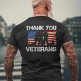 Veteran Vets Thank You Veterans American Flag Combat Boots Veteran Day 2 Veterans Mens Back Print T-shirt Gifts for Old Men