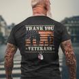 Veteran Vets Thank You Veterans Proud Veteran Day 321 Veterans Mens Back Print T-shirt Gifts for Old Men