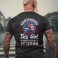 Veteran Vets This Girl Is Protected By A Veteran Independence Veterans Mens Back Print T-shirt Gifts for Old Men