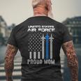 Veteran Vets Us Air Force Proud Mother Proud Air Force Mom Veteran Day Veterans Mens Back Print T-shirt Gifts for Old Men