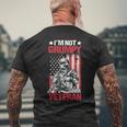 Veteran Vets Us Flag Im Not Grumpy Im A Veteran 119 Veterans Mens Back Print T-shirt Gifts for Old Men