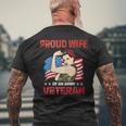 Veteran Vets Womens 4Th Of July Celebration Proud Wife Of An Army Veteran Spouse Veterans Mens Back Print T-shirt Gifts for Old Men