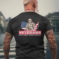 Veterans Faith Pride Honor Respect Patriotic Veteran Mens Back Print T-shirt Gifts for Old Men