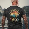 Vintage 1982 Made In 1982 41Th Birthday 41 Years Old Gift Mens Back Print T-shirt Gifts for Old Men
