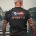 Vintage Best Husband By Par American Flag GolfGolfer Men's Back Print T-shirt Gifts for Old Men