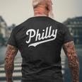 Vintage Distressed Philly Philly Philadelphia Men's T-shirt Back Print Gifts for Old Men
