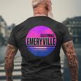Vintage Emeryville Vaporwave California Men's T-shirt Back Print Gifts for Old Men
