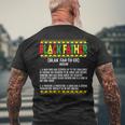 Vintage Fathers Day Black Father Definition African American Mens Back Print T-shirt Gifts for Old Men