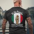 Vintage Proud Mexica Flag National Hispanic Heritage Month Men's T-shirt Back Print Gifts for Old Men