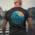 Vintage Retro Summer Vibes Beach Trip 2023 Summer Vacation Men's T-shirt Back Print Gifts for Old Men