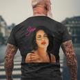 Vintage Selenas 80S Quintanilla Funny Music Retro 80S Vintage Designs Funny Gifts Mens Back Print T-shirt Gifts for Old Men