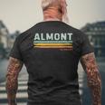 Vintage Stripes Almont Al Men's T-shirt Back Print Gifts for Old Men