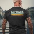 Vintage Stripes Alphaba Ms Men's T-shirt Back Print Gifts for Old Men Vintage Stripes Alphaba Ms Men's T-shirt Back Print Gifts for Old Men