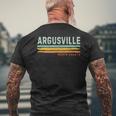 Vintage Stripes Argusville Nd Men's T-shirt Back Print Gifts for Old Men