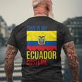 Vintage This Is My Ecuador Flag Costume For Halloween Ecuador Funny Gifts Mens Back Print T-shirt Gifts for Old Men