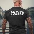 Vintage Volleyball Dad Volleyball Players Family Fathers Day Mens Back Print T-shirt Gifts for Old Men